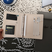 Calculatrice d'écran de 7 pouces empreinte digitale LED Logo multifonction A5 ordinateur portable 8000mAh batterie externe charge sans fil 10W support de sortie
