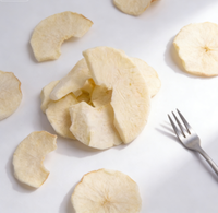 Tranches de pomme lyophilisées sans sucre, croustillantes, de haute qualité, 1 kg, en gros, collation de fruits lyophilisés, nourriture instantanée