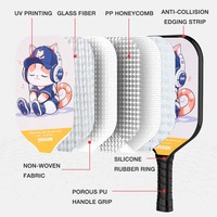 Jusain Portable Power raquette de Pickleball en Fiber de carbone pagaie 16mm pressée à froid PP Core équilibre de poids dynamique USAPA approuvé