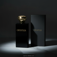 Botol Semprot Parfum Persegi Panjang Hitam Mengkilap Grosir Pabrik, Badan Kaca, Tutup Aluminium, Ramah Lingkungan, Dapat Didaur Ulang, 30/50/100ml Reed