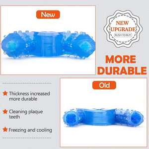 Cool Summer Dog Chew Toys TPR Frozen Ice Anneau de dentition avec des friandises Fun Pet Teether pour chiens de dentition - Product Image 4