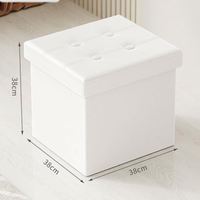 Klappbarer Ottoman-Bett mit Stauraum Fußhocker Leder-Sitzbank mit Stauraum