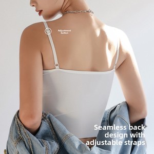 Eisseiden-Träger-Camisole für Damen: Nahtloser, rückenformender BH mit integrierten Polstern – Verhindert Kleiderschrankprobleme - Product Image 4