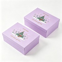 Boîte d'emballage cadeau de haute qualité avec laminage mat, conception gratuite, boîte d'expédition en carton pour Noël, vente chaude de boîtes cadeaux