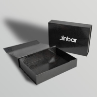 Boîte cadeau de mariage personnalisée Jinbar avec motif litchi, fermeture magnétique, pliable, comprend un sac d'emballage, boîte d'emballage pour vêtements