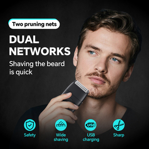 Portable USB-Charging <b>Shaver</b> Reciprocating Beard Shaving Blade Men's Grooming Kit for <b>Face</b> Household Use Household Shav - Product Image 3