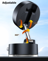 Support de téléphone magnétique à double face pour tableau de bord de voiture, rotation à 360°, compatible avec la charge sans fil, design pliable