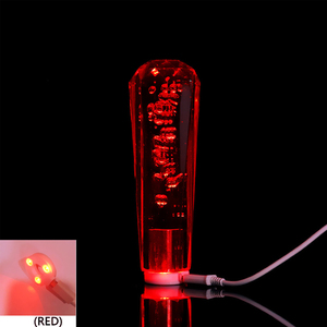 Evrensel Çok Renkli Akrilik 10 15 20 25 30CM LED Işıklı Başlıklı Araba Kristal Şeffaf Kabarcıklı Manuel Vites Topuzu - Product Image 4