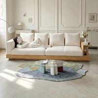 Canapé modulaire en coton naturel pour salon, canapé de salon haut de gamme, style moderne, design italien, luxe, carton