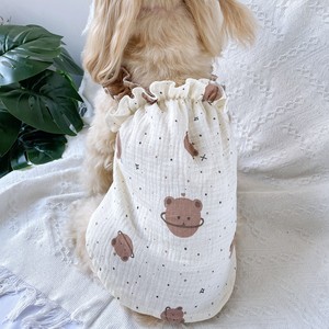 <b>Cute</b> Princess Pet Dress <b>Bear</b> Print Summer Dog Cat Clothing Skirt Style - Product Image 1
