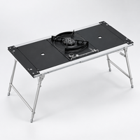 Table pliante d'extérieur en alliage d'aluminium, légère, portable, rectangulaire, pour le camping