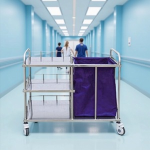 Carrito de Enfermería de Acero Inoxidable, 960x550x900mm, 4 Ruedas, Carrito de Almacenamiento Médico para Hospital - Product Image 3
