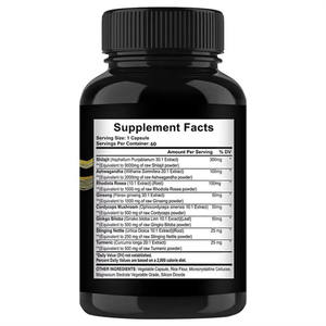 プライベートラベルShilajit純粋なヒマラヤ有機Shilajitタブレット丸薬Ashwagandha高麗人参イチョウBiloba Shilajitカプセル - Product Image 3