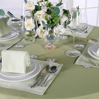 Offre Spéciale accepter des conceptions personnalisées grands événements herbe verte Restaurant nappe ronde en polyester pour la fête de mariage