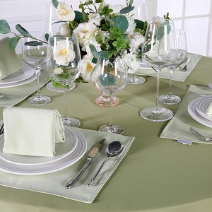 Sıcak satış kabul özelleştirilmiş tasarımlar büyük olaylar çim yeşil restoran düğün parti için yuvarlak Polyester masa örtüsü - Product Image 5
