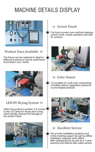Machine de sérigraphie à séchage UV LED pour impression multicouleur sur bouteilles rondes, gobelets et tubes - Product Image 3