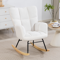 Fauteuil à bascule avec pieds en bois - Meubles de salon d'extérieur confortables pour adultes