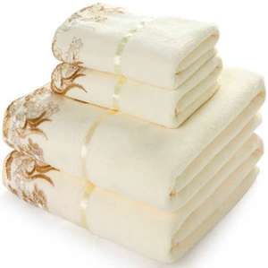 Asciugamano da bagno in microfibra di <span class=keywords><strong>pizzo</strong></span> ricamato di nuovo design di lusso con logo personalizzato - Product Image 2