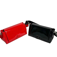 Sac à bandoulière Saturne style punk en cuir verni brillant, grand format, en PU, modèle Empress Dowager Huang