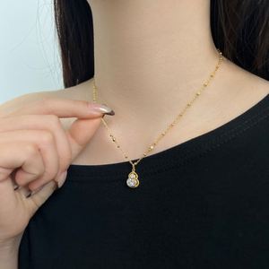 Collares con Colgante en Forma de Calabaza de Plata de Ley 925 con Circonita 5A, Diseño Elegante y Delicado de Dylam, Joyería Fina de Moda para Mujer - Product Image 6