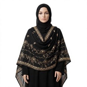 Foulard Hijab en Chiffon Brodé de Dentelle et Strass pour Femme, Léger et Respirant, Idéal pour l'Été, Vente en Gros, OEM ODM Personnalisé - Product Image 1