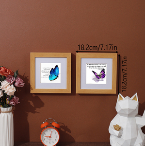 2PCS cadre photo en plastique motif papillon inspirant pour décorer son cadre d'affichage cadeau encourageant (avec noyau) - Product Image 6