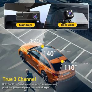 מקליט נהיגה A22 עם <span class=keywords><strong>3</strong></span> מצלמות, רזולוציית HD 1080P, עדשה משולשת עם מצלמת רוורס ו-WIFI, מקליט וידאו לרכב - Product Image 5