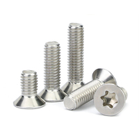 Sekrup Mesin Kepala Countersunk Torx Baja Tahan Karat Seri M2-M6 Anti Maling Sekrup Kepala Datar Bintang untuk Kabinet Mesin Presisi
