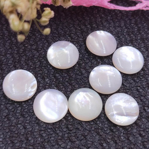 4mm to10mm Vòng vỏ màu trắng phẳng trở lại hình dạng tùy chỉnh mẹ của Ngọc Trai <span class=keywords><strong>Cabochon</strong></span> cho trang sức trang trí - Product Image 1