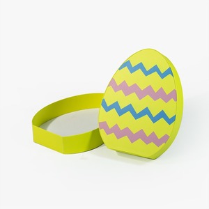 กล่องบรรจุภัณฑ์รูปไข่สีเขียวลายกระต่าย สำหรับบรรจุของขวัญเทศกาลอีสเตอร์ สามารถปรับแต่งได้ตามความต้องการ - Product Image 1