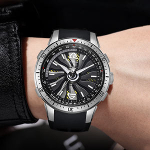 Montre automatique mécanique de sport pour homme Time Running, cadran multifonctionnel, étanche 5 bars, chronomètre, ajourée et lumineuse - Product Image 4