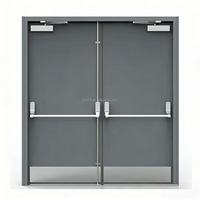 Porte coupe-feu en acier de haute qualité équipée d'un matériel coupe-feu complet pour une installation rapide sur site, adaptée aux usines