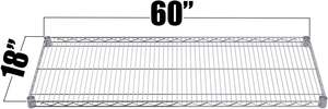 Chrome plated metal wire shelving unit heavy duty NSF certified storage <b>rack</b> suitable <b>for</b> home and <b>garage</b> use - Product Image 5