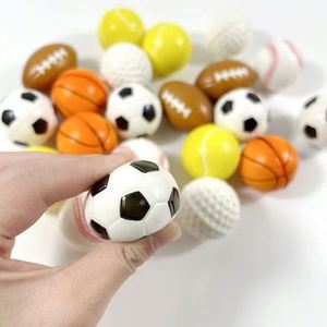 Nuevo Juego de Pelotas Antiestrés de Espuma PU Deportivas de 4 cm, con Logotipo Personalizado, Impresión Completa, Juguete para Aliviar el Estrés, Regalo - Product Image 1