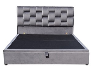 Nuovo Design Bestseller <span class=keywords><strong>Letto</strong></span> Moderno con Contenitore in Tessuto Vellutato e Struttura in Legno, Misura <span class=keywords><strong>Matrimoniale</strong></span> - Product Image 2