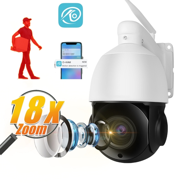 CG66Q 4G 18X Optical Zoom 4K PTZ Camera IP66 150m Infrared Human Tracking Two-Way Audio Built-In Siren 256GB Cloud