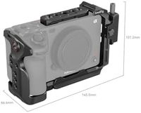 Cage SmallRig pour Sony FX30 avec pince à câble, surface noire classique brillante, rail NATO, conception modulaire, compatible caméra