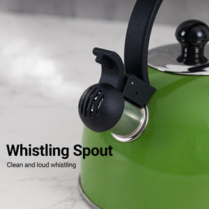 Bouilloire sifflante en acier inoxydable, théière verte pour cuisinière à induction, eau bouillante rapidement pour la maison et la cuisine - Product Image 3