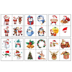 Navidad esquí muñeco <span class=keywords><strong>de</strong></span> nieve personalizado tatuaje temporal pegatinas dibujos animados brazos piernas tatuaje pegatinas para niños adultos - Product Image 4