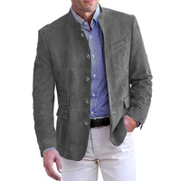 Veste blazer élégante en daim-Design simple boutonnage Parfait pour l'automne et l'hiver Tenues décontractées ou de bureau Coupe confortable
