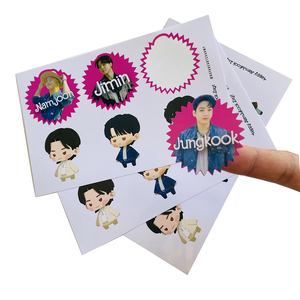 Self Adhesive Paper <strong>Labels</strong> Paper Printing Custom logo <strong>Post</strong> Cards With <strong>Label</strong> Kiss Cut Sticker Sheet - Product Image 4