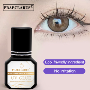 Colle à cils UV super résistante, liquide, imperméable, végane, séchage rapide, transparente, noire, violette, bleue, matériau PMMA avec étiquette privée - Product Image 2