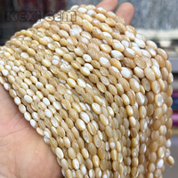 Eau de mer brune Trochus coquille nacre perles de riz brin 3*5mm 4*8mm 6*20mm fabrication de bijoux Bracelet collier boucle d'oreille