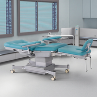 Chaise médicale mobile électrique LTSH23 pour dialyse et prélèvement sanguin, chaise d'infusion hospitalière avec balance intégrée
