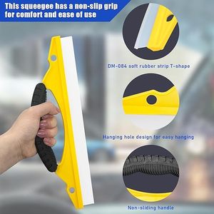 Water Blade Silicone Squeegee with Non-Slip Handle, 12 Inches Shower Squeegee Vehicle Dryer for Window, <b>Mirror</b>, Shower <b>Door</b> - Product Image 3