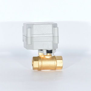 Válvula eléctrica en miniatura de latón de dos vías y 3 puntos de paso completo de 1/2 pulgada para agua del grifo, tipo interruptor de vapor de agua - Product Image 1
