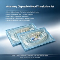 Fournitures vétérinaires en gros : Kit de transfusion sanguine avec aiguille 0,9x26mm pour chien