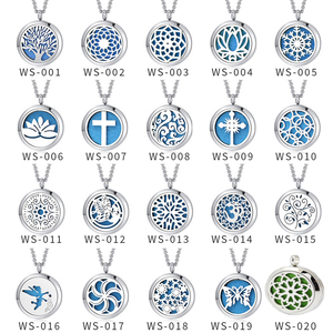 Fashion Diamond-free Life Tree Hollow Design Perfume <strong>Diffuser</strong> Aromatherapy Essential Oil Pendant <strong>Necklace</strong> - Product Image 4