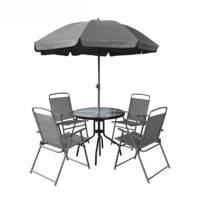Ensemble de table et chaises de camping avec parasol, 4 à 6 pièces, meubles de jardin pliants pour balcon, terrasse extérieure