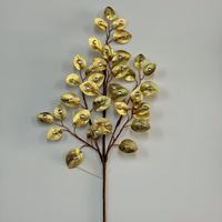 Guirlande de Branches d'Olivier Artificielles en Polyester avec Poudre Dorée pour Décorations de Noël, Maison, Centre Commercial, Fêtes, Festivals, Taille Personnalisée, Murale